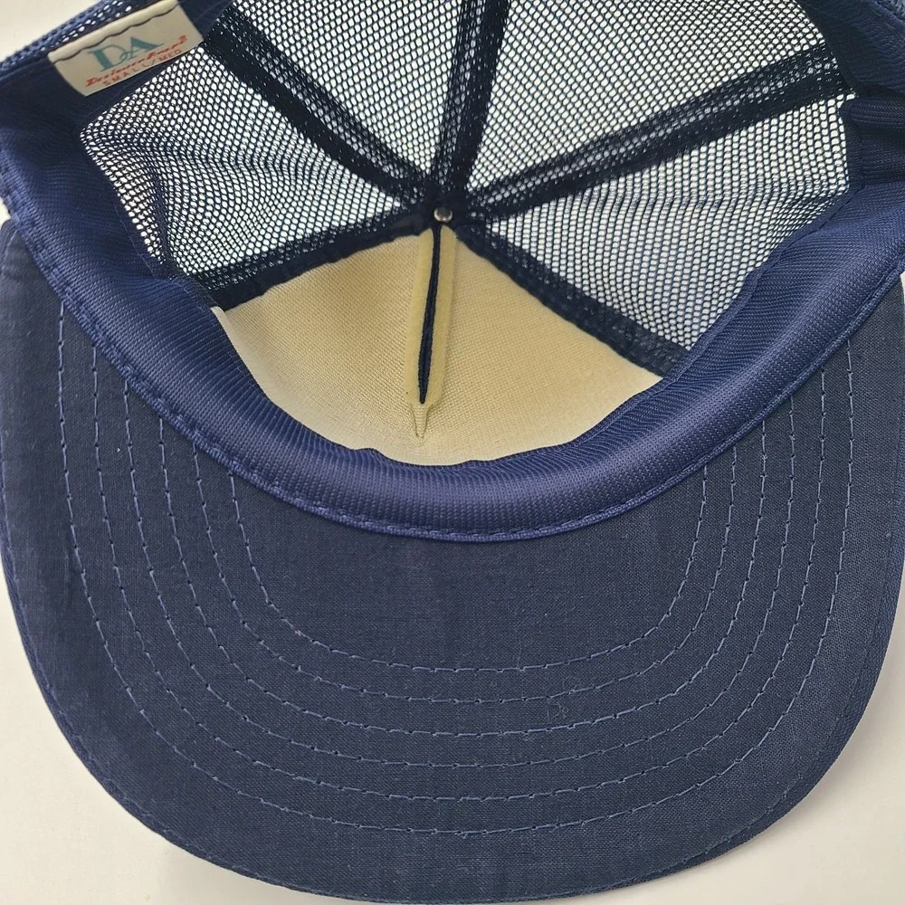 Vintage US Navy Hat Snapback S-M Trucker Mesh Blue Persuppdet‎ Jax Jacksonville